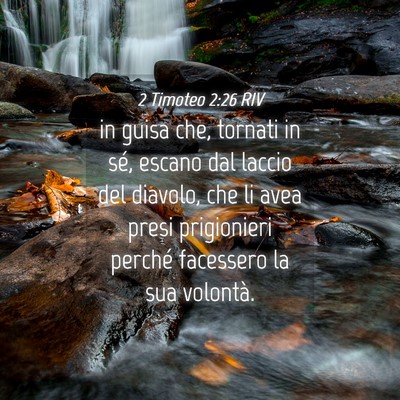 Picture 04 - 2 Timoteo 2:26 RIV - in guisa che, tornati in sé, escano dal laccio - Bible Verse Picture