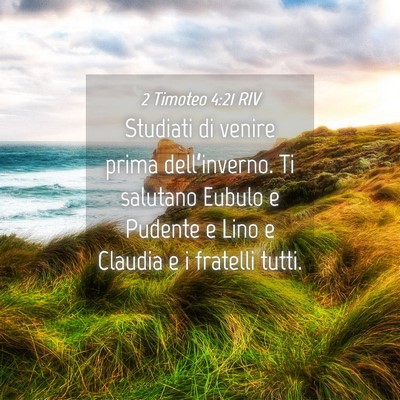 Picture 04 - 2 Timoteo 4:21 RIV - Studiati di venire prima dell’inverno. Ti - Bible Verse Picture