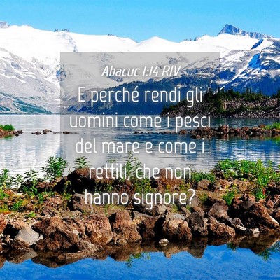 Picture 04 - Abacuc 1:14 RIV - E perché rendi gli uomini come i pesci del mare - Bible Verse Picture