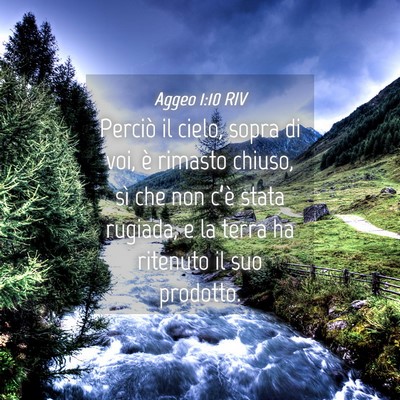Picture 04 - Aggeo 1:10 RIV - Perciò il cielo, sopra di voi, è rimasto - Bible Verse Picture