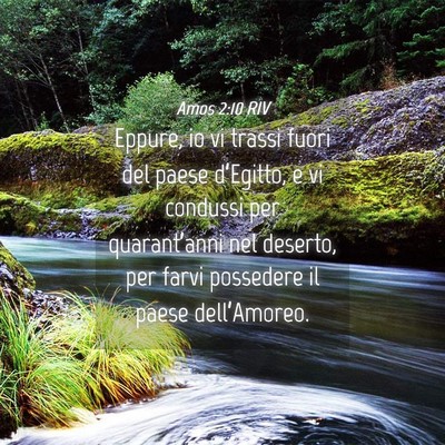 Picture 04 - Amos 2:10 RIV - Eppure, io vi trassi fuori del paese d’Egitto, - Bible Verse Picture