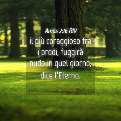 Picture 04 - Amos 2:16 RIV - il più coraggioso fra i prodi, fuggirà nudo in - Bible Verse Picture