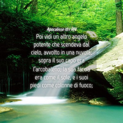 Picture 04 - Apocalisse 10:1 RIV - Poi vidi un altro angelo potente che scendeva dal - Bible Verse Picture