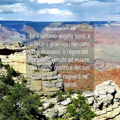 Picture 04 - Apocalisse 11:15 RIV - Ed il settimo angelo sonò, e si fecero gran voci - Bible Verse Picture