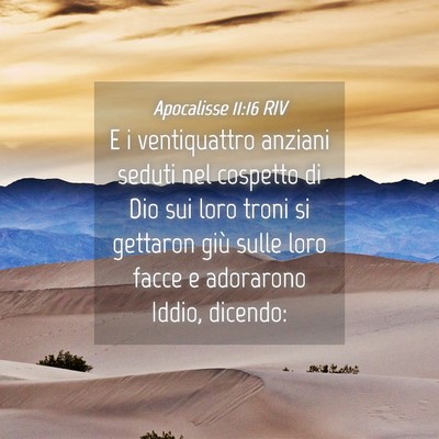 Picture 04 - Apocalisse 11:16 RIV - E i ventiquattro anziani seduti nel cospetto di - Bible Verse Picture