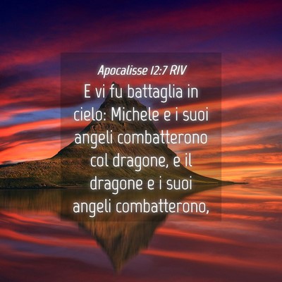 Picture 04 - Apocalisse 12:7 RIV - E vi fu battaglia in cielo: Michele e i suoi - Bible Verse Picture
