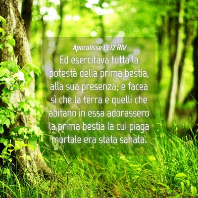 Picture 04 - Apocalisse 13:12 RIV - Ed esercitava tutta la potestà della prima - Bible Verse Picture