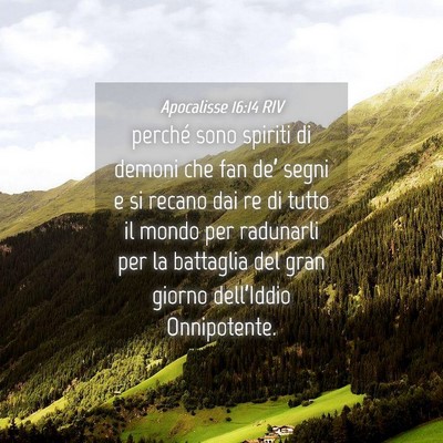 Picture 04 - Apocalisse 16:14 RIV - perché sono spiriti di demoni che fan de’ - Bible Verse Picture