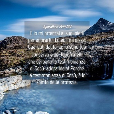 Picture 04 - Apocalisse 19:10 RIV - E io mi prostrai ai suoi piedi per adorarlo. Ed - Bible Verse Picture