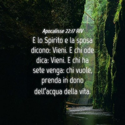 Picture 04 - Apocalisse 22:17 RIV - E lo Spirito e la sposa dicono: Vieni. E chi ode - Bible Verse Picture