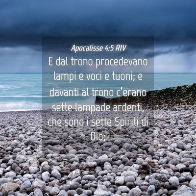 Picture 04 - Apocalisse 4:5 RIV - E dal trono procedevano lampi e voci e tuoni; e - Bible Verse Picture