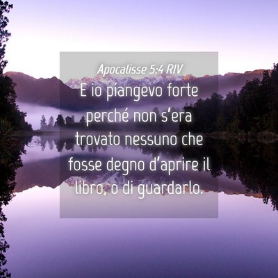 Picture 04 - Apocalisse 5:4 RIV - E io piangevo forte perché non s’era trovato - Bible Verse Picture