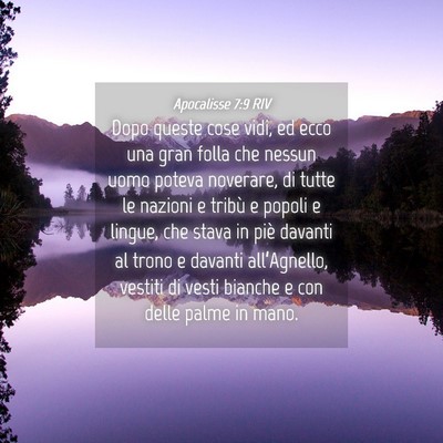 Picture 04 - Apocalisse 7:9 RIV - Dopo queste cose vidi, ed ecco una gran folla che - Bible Verse Picture