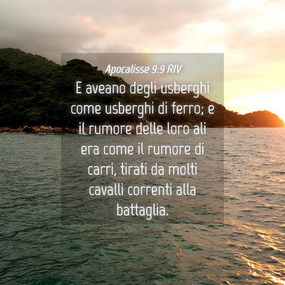 Picture 04 - Apocalisse 9:9 RIV - E aveano degli usberghi come usberghi di ferro; e - Bible Verse Picture