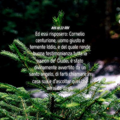 Picture 04 - Atti 10:22 RIV - Ed essi risposero: Cornelio centurione, uomo - Bible Verse Picture