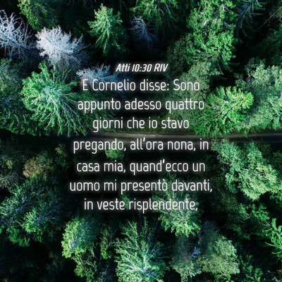 Picture 04 - Atti 10:30 RIV - E Cornelio disse: Sono appunto adesso quattro - Bible Verse Picture
