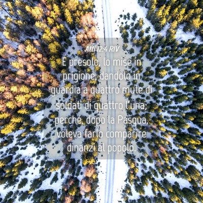 Picture 04 - Atti 12:4 RIV - E presolo, lo mise in prigione, dandolo in - Bible Verse Picture