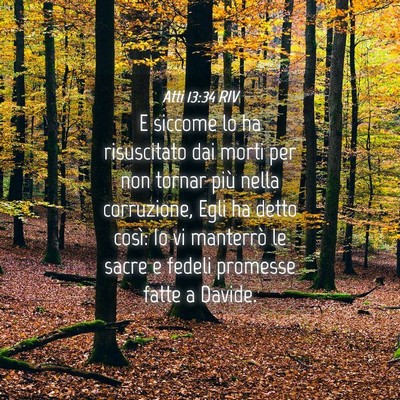Picture 04 - Atti 13:34 RIV - E siccome lo ha risuscitato dai morti per non - Bible Verse Picture