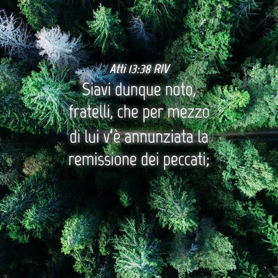 Picture 04 - Atti 13:38 RIV - Siavi dunque noto, fratelli, che per mezzo di lui - Bible Verse Picture