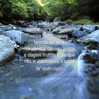 Picture 04 - Atti 14:17 RIV - benché non si sia lasciato senza testimonianza, - Bible Verse Picture