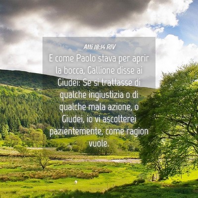 Picture 04 - Atti 18:14 RIV - E come Paolo stava per aprir la bocca, Gallione - Bible Verse Picture