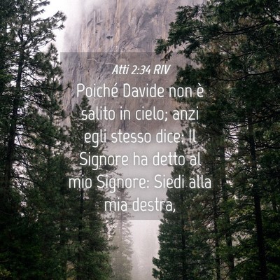 Picture 04 - Atti 2:34 RIV - Poiché Davide non è salito in cielo; anzi egli - Bible Verse Picture