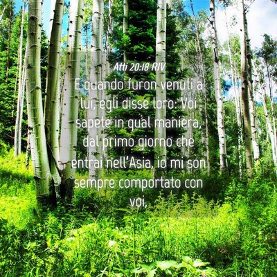 Picture 04 - Atti 20:18 RIV - E quando furon venuti a lui, egli disse loro: Voi - Bible Verse Picture