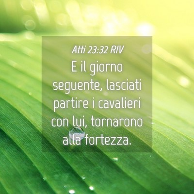Picture 04 - Atti 23:32 RIV - E il giorno seguente, lasciati partire i - Bible Verse Picture