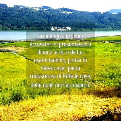 Picture 04 - Atti 24:8 RIV - ordinando che i suoi accusatori si presentassero - Bible Verse Picture