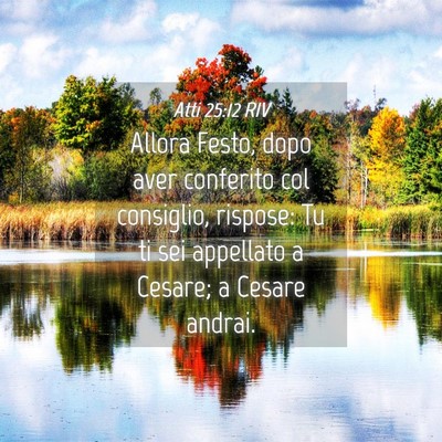 Picture 04 - Atti 25:12 RIV - Allora Festo, dopo aver conferito col consiglio, - Bible Verse Picture