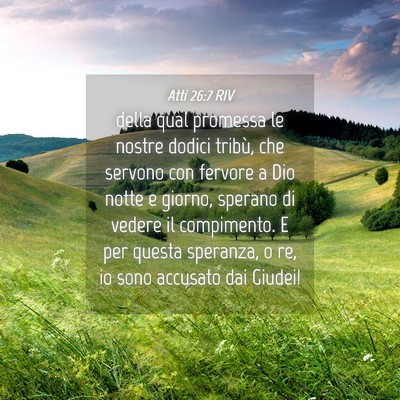 Picture 04 - Atti 26:7 RIV - della qual promessa le nostre dodici tribù, che - Bible Verse Picture