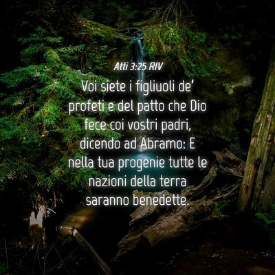 Picture 04 - Atti 3:25 RIV - Voi siete i figliuoli de’ profeti e del patto - Bible Verse Picture