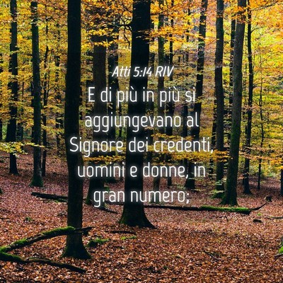 Picture 04 - Atti 5:14 RIV - E di più in più si aggiungevano al Signore dei - Bible Verse Picture
