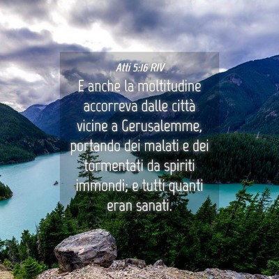 Picture 04 - Atti 5:16 RIV - E anche la moltitudine accorreva dalle città - Bible Verse Picture