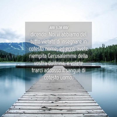 Picture 04 - Atti 5:28 RIV - dicendo: Noi vi abbiamo del tutto vietato di - Bible Verse Picture