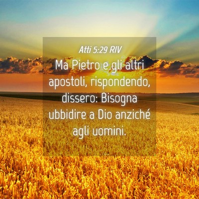 Picture 04 - Atti 5:29 RIV - Ma Pietro e gli altri apostoli, rispondendo, - Bible Verse Picture