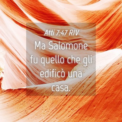 Picture 04 - Atti 7:47 RIV - Ma Salomone fu quello che gli edificò una - Bible Verse Picture