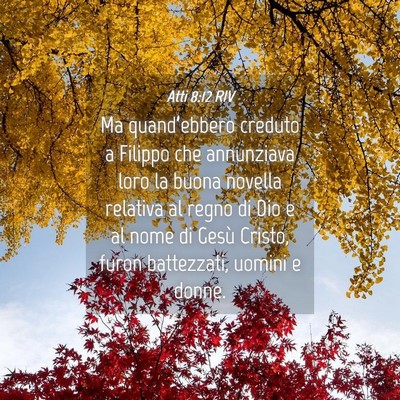 Picture 04 - Atti 8:12 RIV - Ma quand’ebbero creduto a Filippo che - Bible Verse Picture
