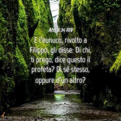 Picture 04 - Atti 8:34 RIV - E l’eunuco, rivolto a Filippo, gli disse: Di - Bible Verse Picture