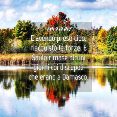 Picture 04 - Atti 9:19 RIV - E avendo preso cibo, riacquistò le forze. E - Bible Verse Picture