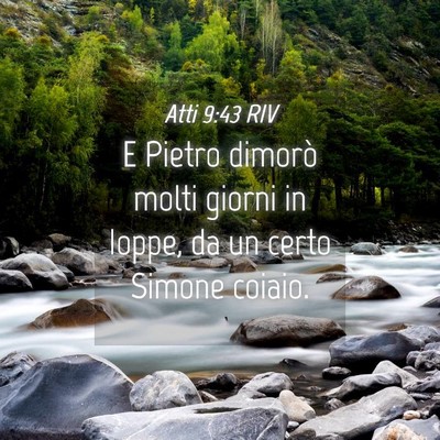 Picture 04 - Atti 9:43 RIV - E Pietro dimorò molti giorni in Ioppe, da un - Bible Verse Picture