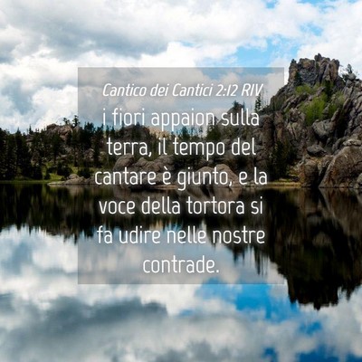Picture 04 - Cantico dei Cantici 2:12 RIV - i fiori appaion sulla terra, il tempo del cantare - Bible Verse Picture