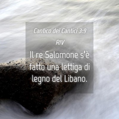 Picture 04 - Cantico dei Cantici 3:9 RIV - Il re Salomone s’è fatto una lettiga di legno - Bible Verse Picture