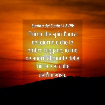 Picture 04 - Cantico dei Cantici 4:6 RIV - Prima che spiri l’aura del giorno e che le - Bible Verse Picture