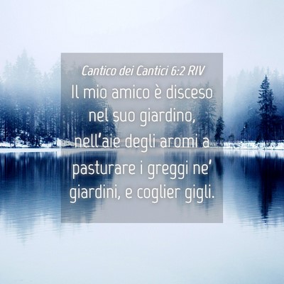 Picture 04 - Cantico dei Cantici 6:2 RIV - Il mio amico è disceso nel suo giardino, - Bible Verse Picture