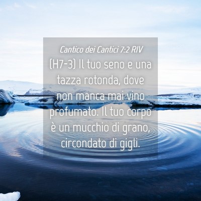 Picture 04 - Cantico dei Cantici 7:2 RIV - (H7-3) Il tuo seno e una tazza rotonda, dove non - Bible Verse Picture