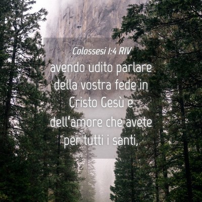 Picture 04 - Colossesi 1:4 RIV - avendo udito parlare della vostra fede in Cristo - Bible Verse Picture