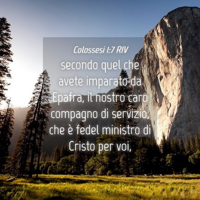 Picture 04 - Colossesi 1:7 RIV - secondo quel che avete imparato da Epafra, il - Bible Verse Picture