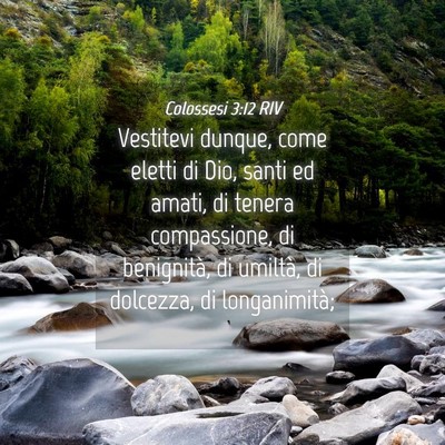 Picture 04 - Colossesi 3:12 RIV - Vestitevi dunque, come eletti di Dio, santi ed - Bible Verse Picture