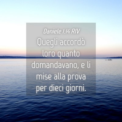 Picture 04 - Daniele 1:14 RIV - Quegli accordò loro quanto domandavano, e li - Bible Verse Picture